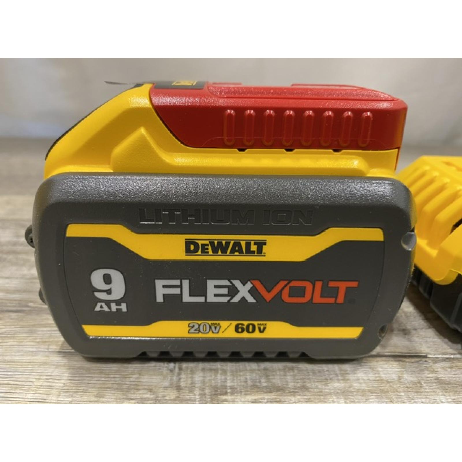 AS-IS DEWALT 20V/60V MAX FLEXVOLT Lithium-Ion 9.0Ah Battery and Charger Starter Kit