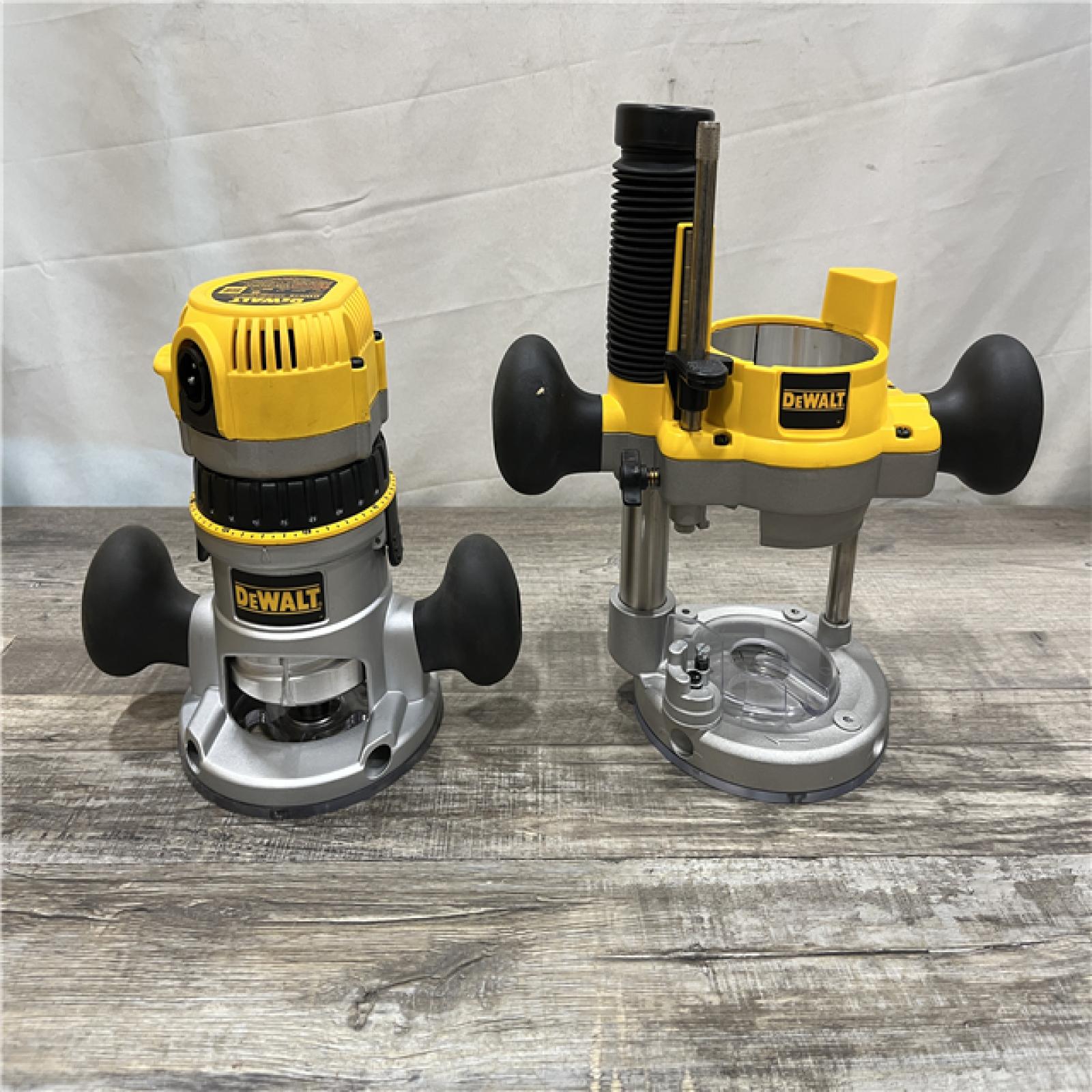 AS-IS DEWALT 2-1/4 HP Electronic Variable Speed Fixed Base and Plunge Router Combo Kit
