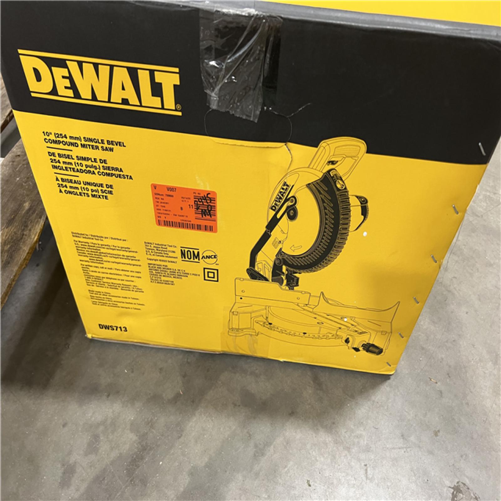 AS-IS  DEWALT 15 Amp Corded 10 in. Compound Single Bevel Miter Saw