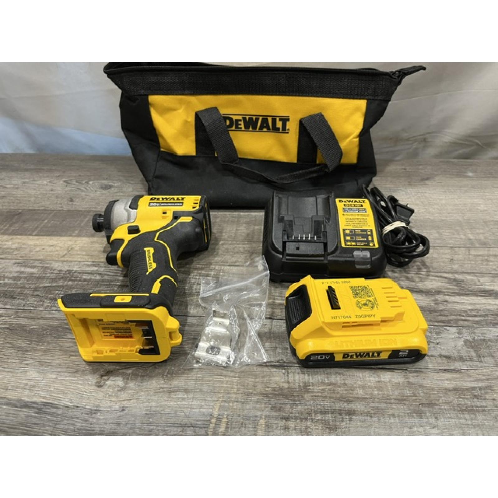 AS-IS DEWALT Atomic 20V Max Lithium-Ion Brushless Cordless Compact 1/4 in. Impact Driver Kit