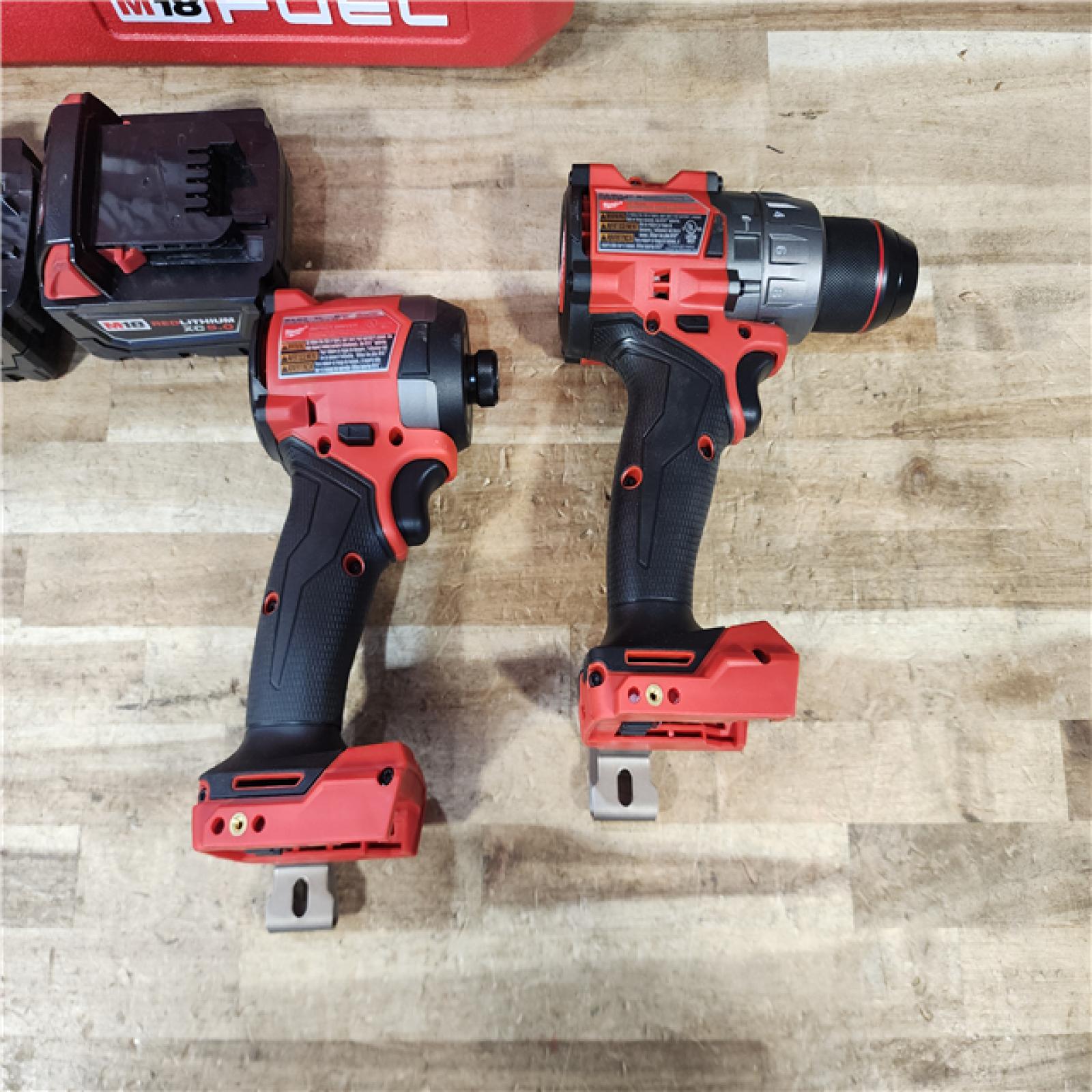HOUSTON LOCATION - AS - IS Milwaukee FUEL 18V Lithium-Ion Brushless Cordless Hammer Drill and Impact Driver Combo Kit