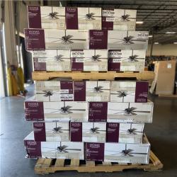 DALLAS LOCATION - Home Decorators Collection Ellard 52 in. LED Indoor Matte Black Ceiling Fan with Light (28 UNITS)
