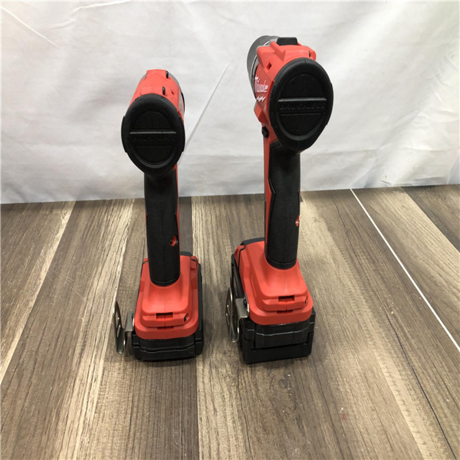 AS-IS Milwaukee 18-Volt Lithium-Ion Brushless Cordless Compact Hammer Drill/Impact Combo Kit