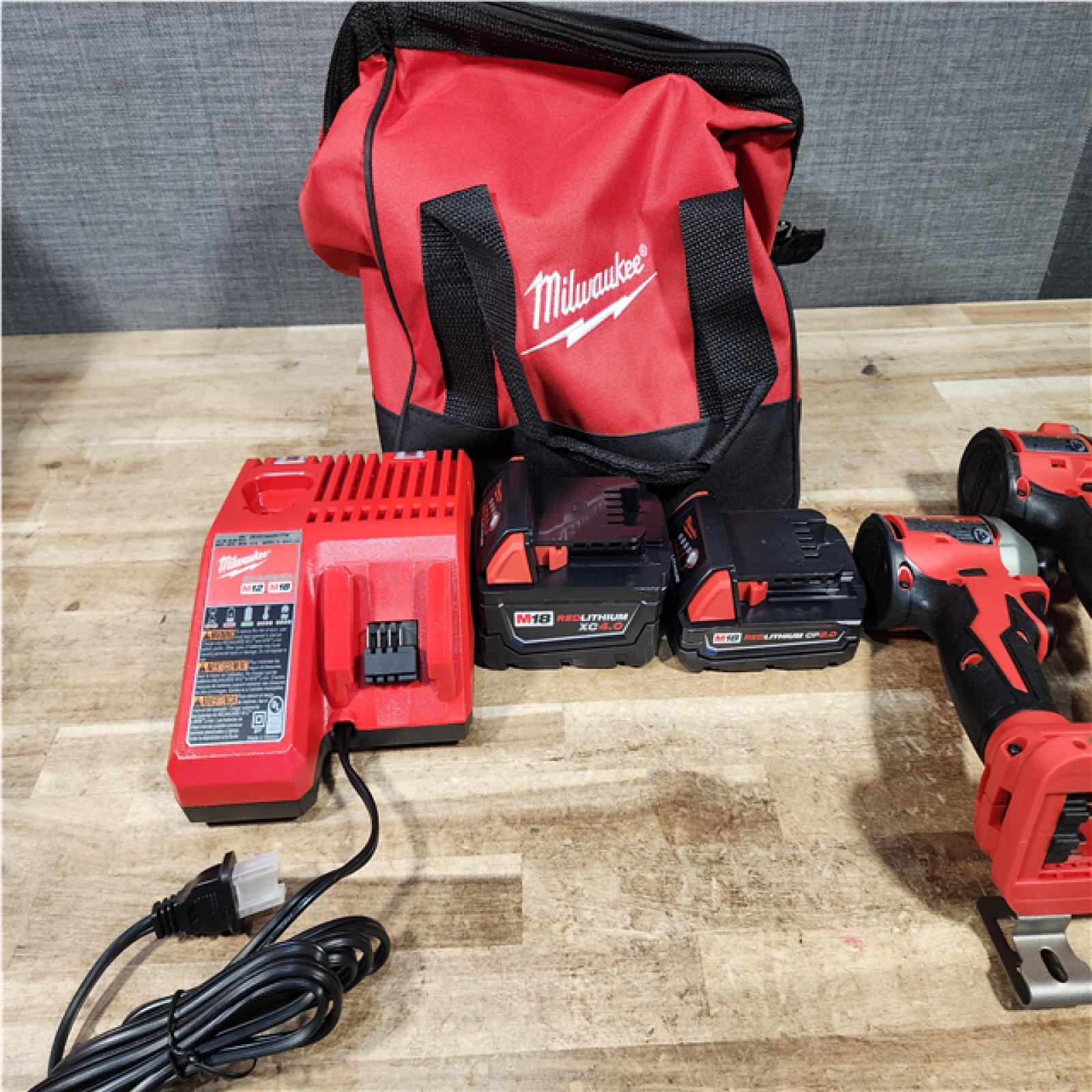 HOUSTON LOCATION - AS - IS Milwaukee 18-Volt Lithium-Ion Brushless Cordless Compact Hammer Drill/Impact Combo Kit