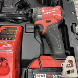 AS-IS Milwaukee FUEL 18V Lithium-Ion Brushless Cordless Hammer Drill and Impact Driver Combo Kit