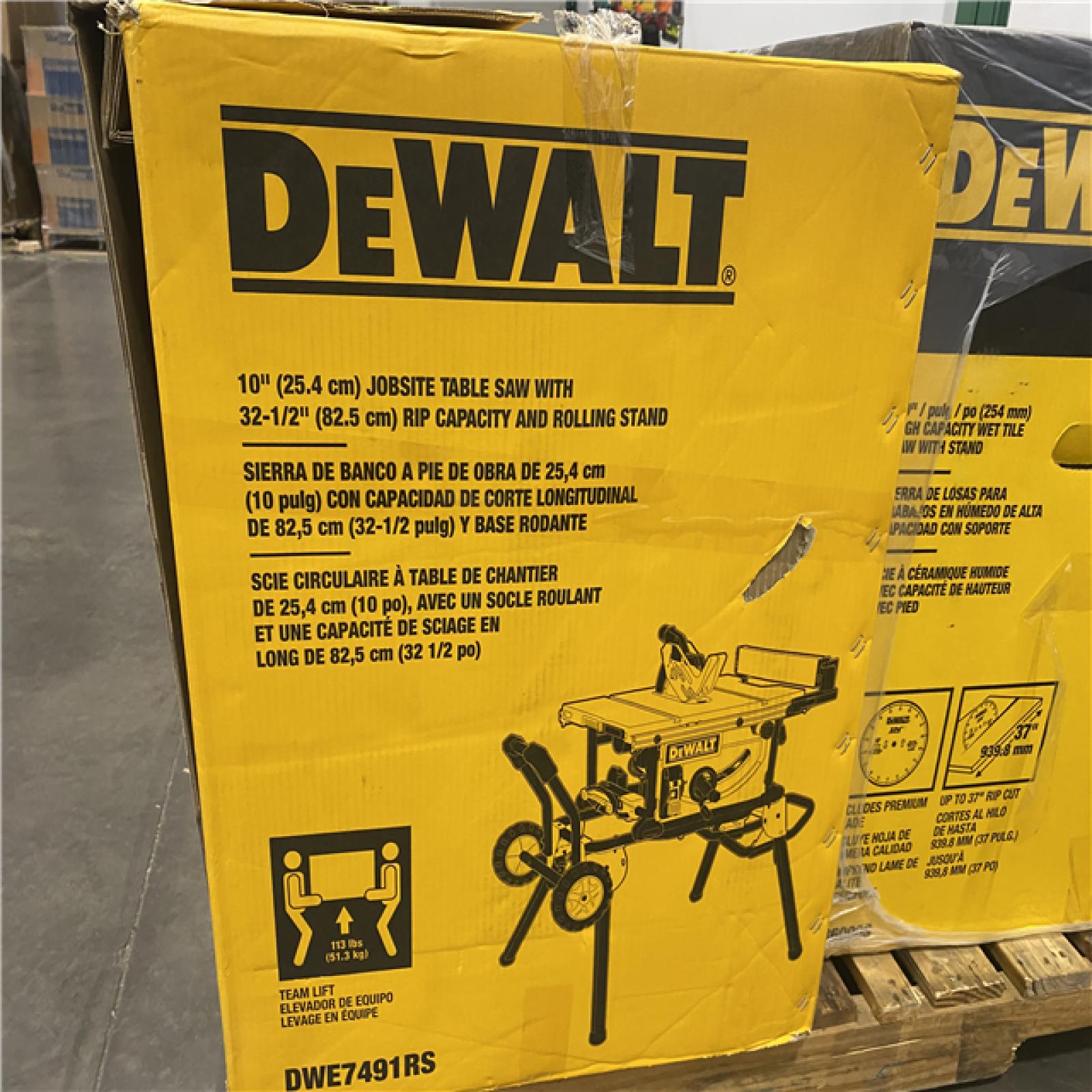 As-Is- DEWALT 10 in. 15 Amp 120V Site-Pro Compact Jobsite Table Saw