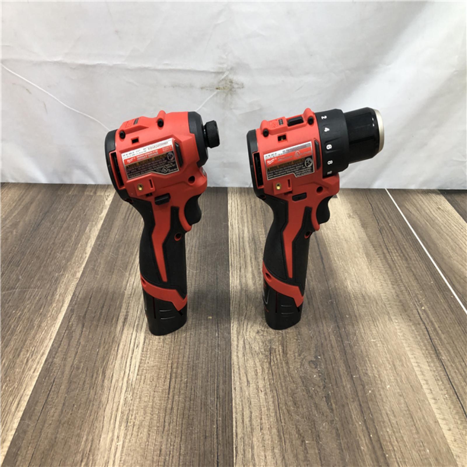 AS-IS Milwaukee 12-Volt Lithium-Ion Brushless Cordless Subcompact Drill and Impact Driver Combo Kit