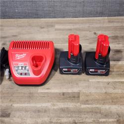 HOUSTON LOCATION - AS-IS MILWAUKEE 2 TOOL COMBO KIT W/ (2) BATTERY & CHARGER