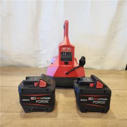 AS-IS- Milwaukee M18 18V Lithium-Ion REDLITHIUM FORGE Starter Kit with Two 12.0 Ah Battery