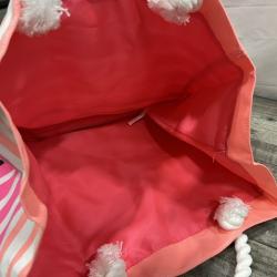 NEW - Victoria Secret Pink Stripe Special Edition Tote Canvas Rope Handles