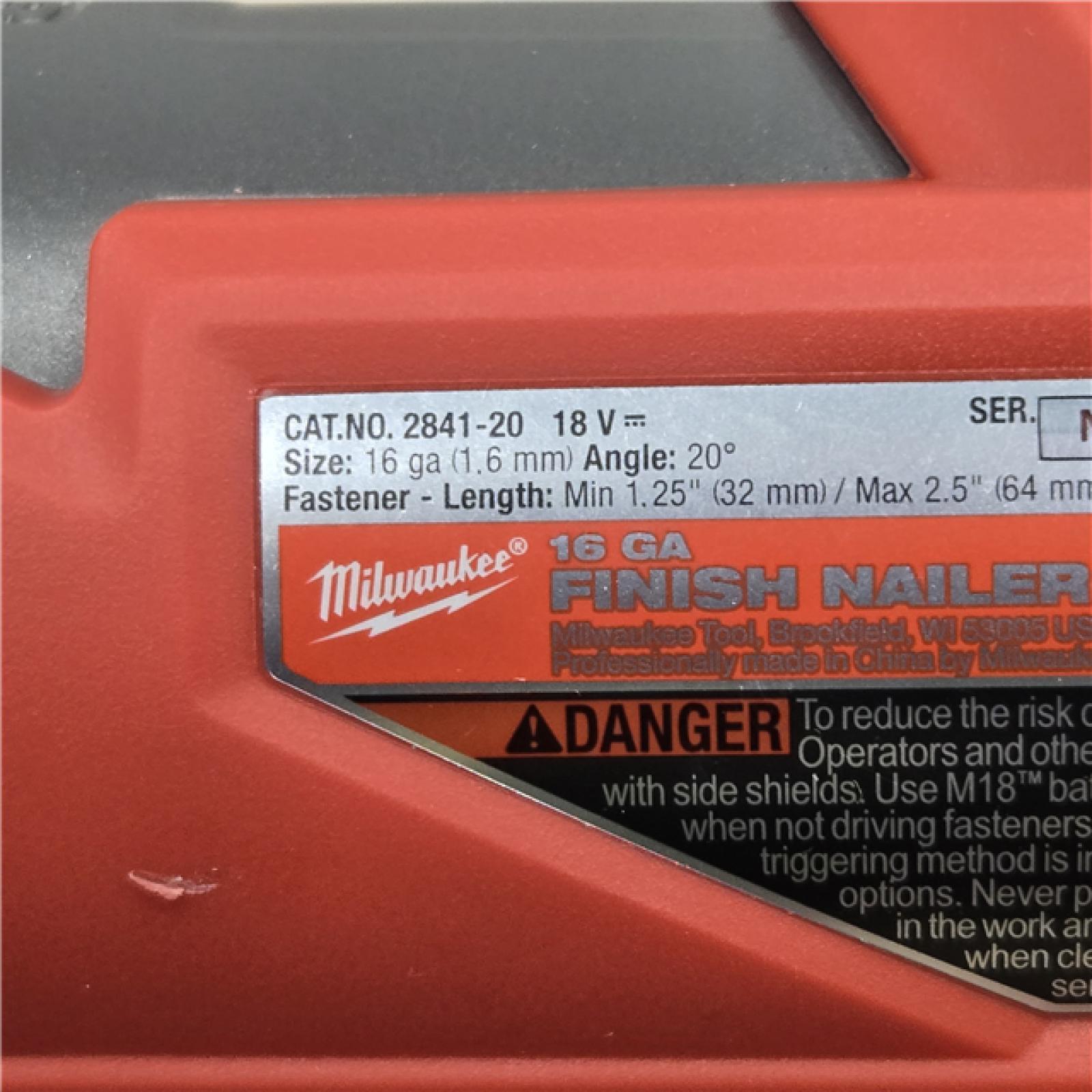 AS-IS Milwaukee 2841-20 18V Cordless Gen II 16 Gauge Angled Finish Nailer (Tool Only)