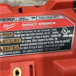AS-IS Milwaukee FUEL 12V Li-Ion Brushless Cordless Stubby 3/8 in. Impact Wrench Kit