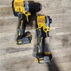HOUSTON LOCATION - AS-IS DEWALT 20V MAX XR Hammer Drill and ATOMIC Impact Driver 2 Tool Cordless Combo Kit with (2) 4.0Ah Batteries  Charger  and Bag