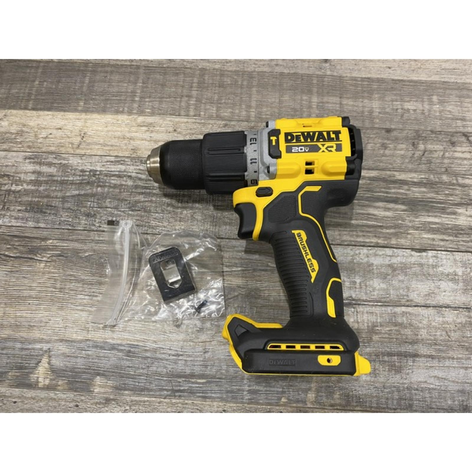 AS-IS DEWALT 20V XR Brushless Cordless 1/2 in. Hammer Drill (Tool-Only)