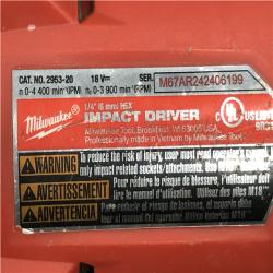 AS-IS Milwaukee FUEL 18V Lithium-Ion Brushless Cordless 1/4 in. Hex Impact Driver (Tool-Only)