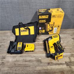 HOUSTON LOCATION - AS-IS DEWALT ATOMIC 20V MAX Lithium Ion Cordless 23 Gauge Pin Nailer Kit with 2.0Ah Battery and Charger