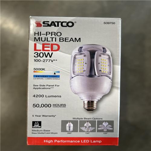 NEW! - Satco 150 Watt Equivalent 30 Watt 5000K Hi-Pro LED Multi-Beam- (6 UNITS)