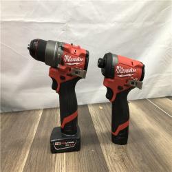 AS-IS Milwaukee FUEL 12-Volt Lithium-Ion Brushless Cordless Hammer Drill and Impact Driver Combo Kit