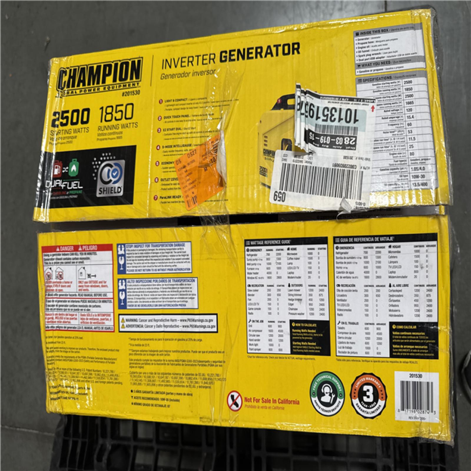 California AS-IS Outdoor Power Equipment