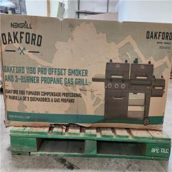 Phoenix NEW Nexgrill Oakford 1150 Pro 3-Burner Propane Gas and Offset Charcoal Smoker Combo Grill in Black