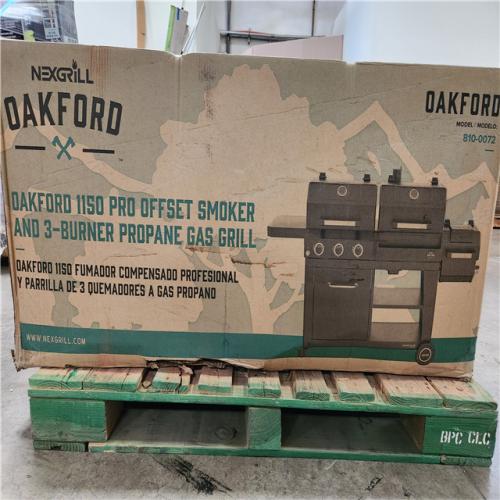 Phoenix NEW Nexgrill Oakford 1150 Pro 3-Burner Propane Gas and Offset Charcoal Smoker Combo Grill in Black