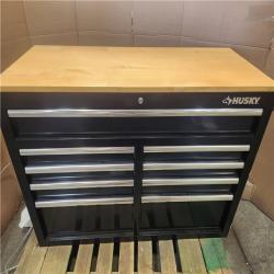Phoenix LIKE NEW Husky Tool Storage 46 in. W x 18 in. D 9-Drawer Mobile Workbench Cabinet in Gloss Black