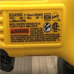 AS-IS DEWALT 20V XR Cordless 4-1/2. in. to 5 in. Variable Speed Angle Grinder (Tool Only)