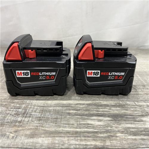 AS-IS Milwaukee 18-Volt Lithium-Ion XC Extended Capacity 5.0 Ah Battery Pack (2-Pack)