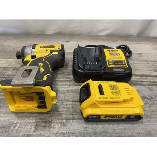 AS-IS DEWALT Atomic 20V Max Lithium-Ion Brushless Cordless Compact 1/4 in. Impact Driver Kit