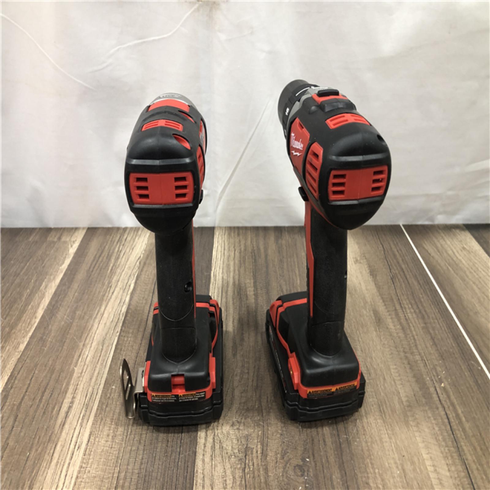 AS-IS Milwaukee 18V Lithium-Ion Cordless Drill Driver/Impact Driver Combo Kit