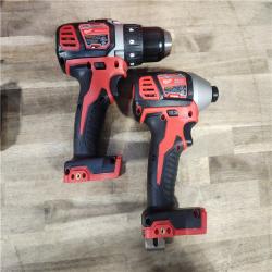 HOUSTON LOCATION - AS-IS Milwaukee M18 18V Cordless Brushed 2 Tool Drill/Driver and Impact Driver Kit