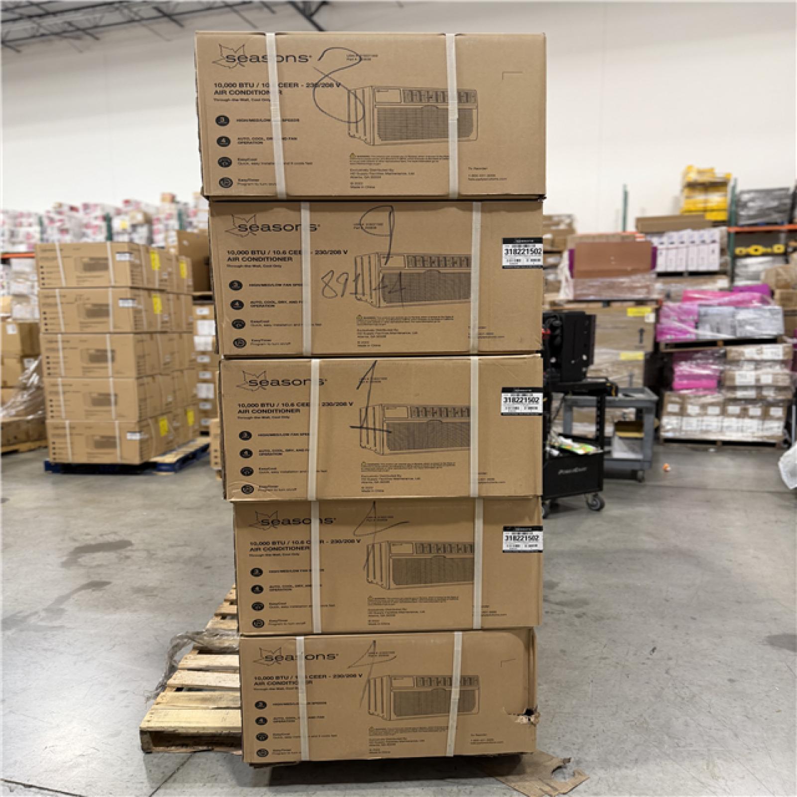 DALLAS LOCATION - SEASONS 10 000 BTU AIR CONDITIONER PALLET-(10 UNITS)
