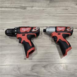 LIKE NEW! - Milwaukee 12V Cordless Drill Driver/Impact Driver Combo Kit