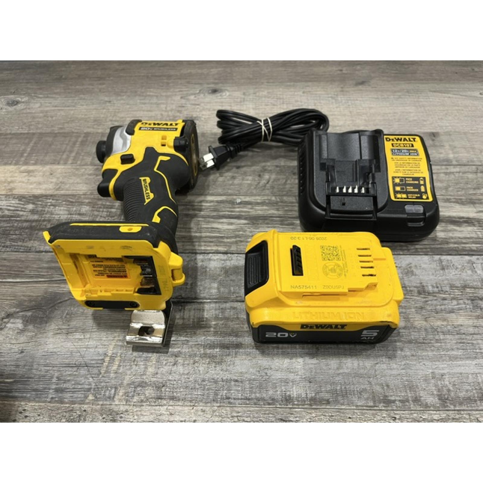 AS-IS DEWALT ATOMIC 20V MAX Lithium-Ion Cordless 1/4 in. Brushless Impact Driver Kit