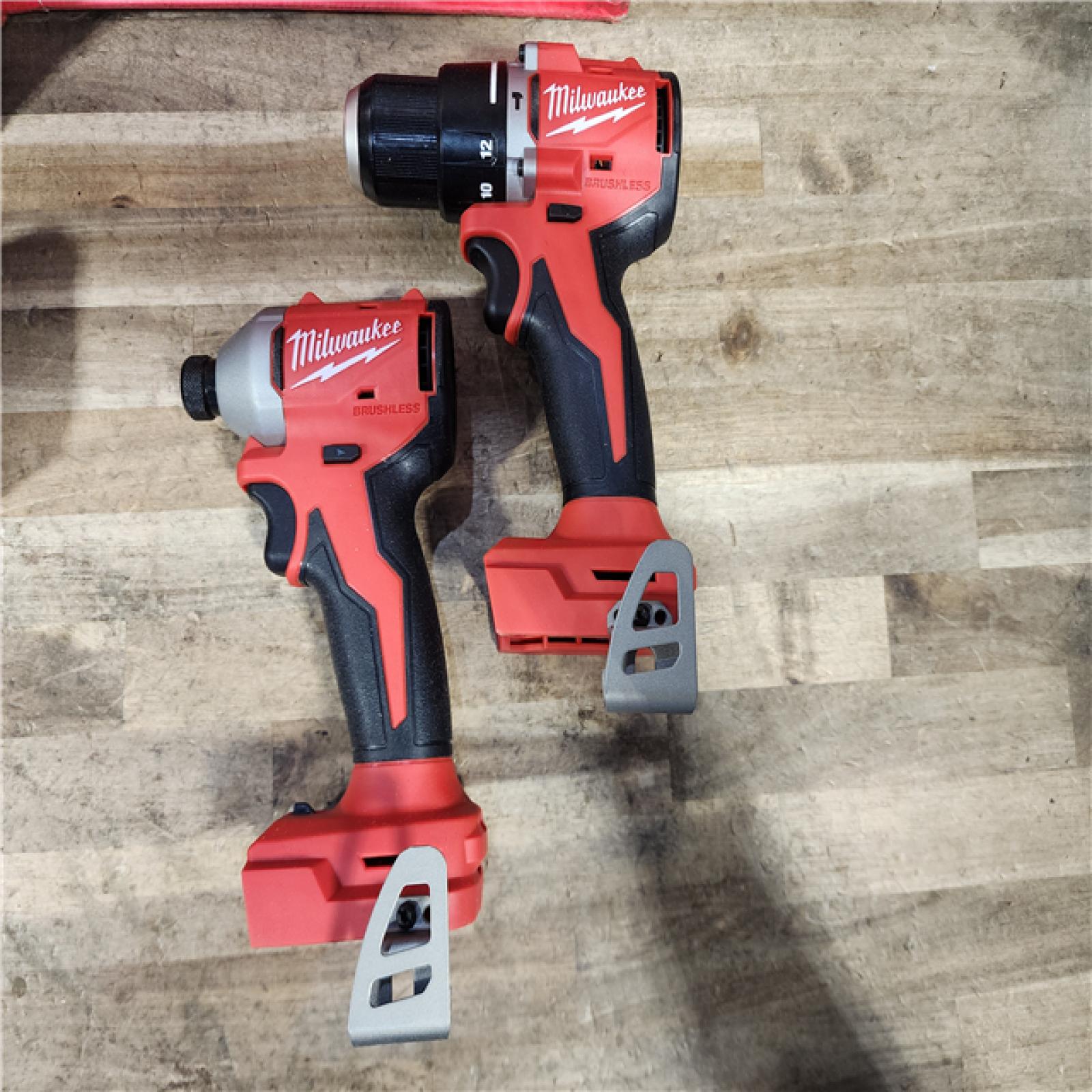 HOUSTON LOCATION - AS-IS Milwaukee 18-Volt Lithium-Ion Brushless Cordless Compact Hammer Drill/Impact Combo Kit