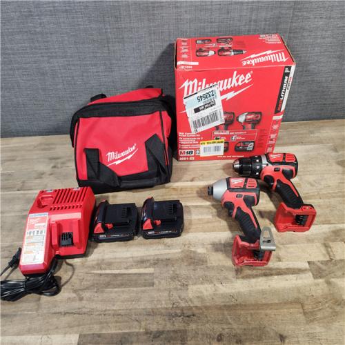 HOUSTON LOCATION - AS-IS Milwaukee 18V Cordless Brushed 2-Tool Drill/Driver and Impact Driver Kit