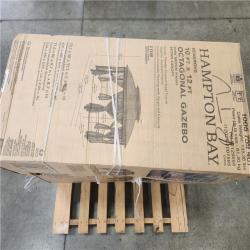 Phoenix NEW 2 Hampton Bay Seagrove 12 ft. x 10 ft. Octagonal Steel Frame Gazebo with Tan Canopy (SEALED)