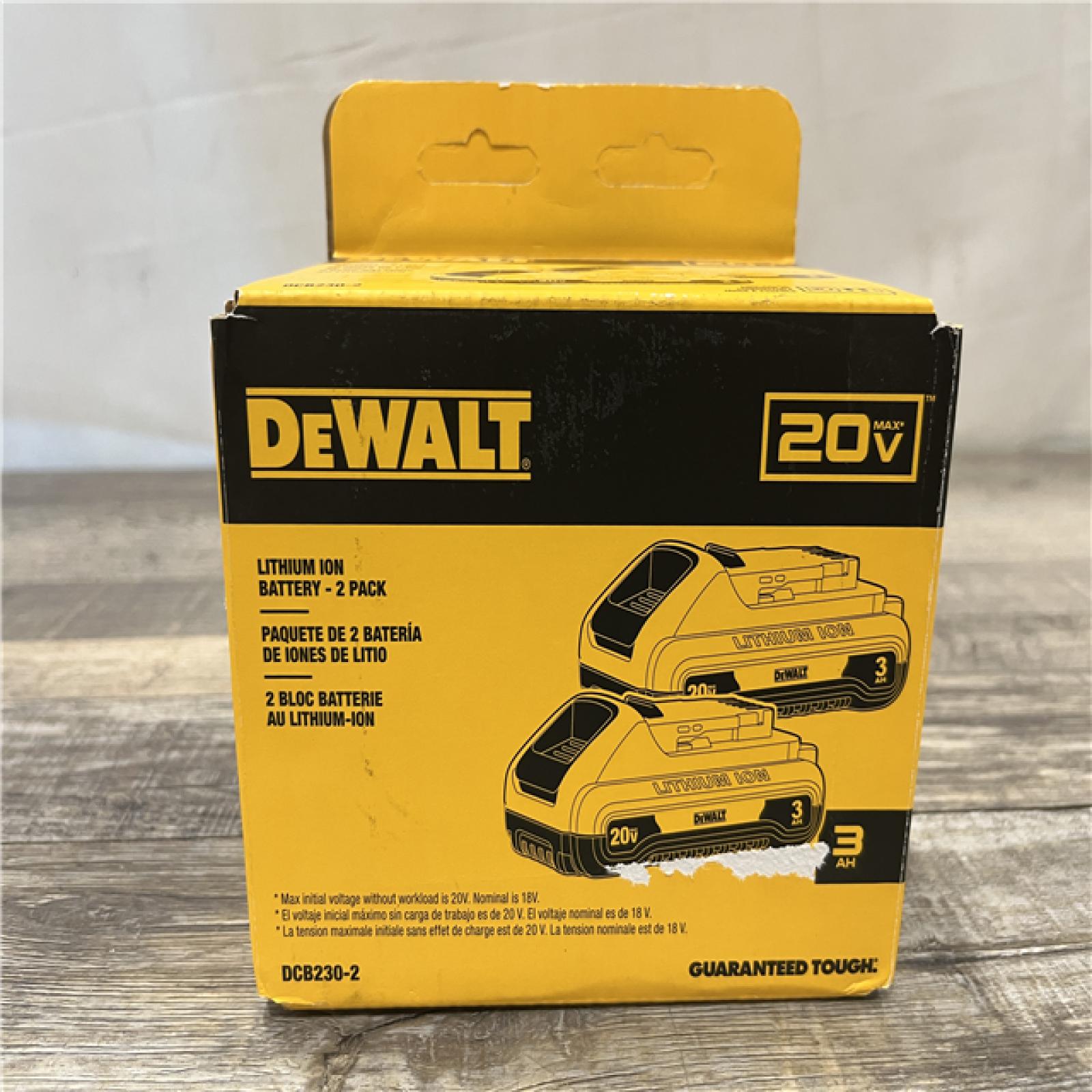 NEW! DEWALT 20V MAX Compact Lithium-Ion 3.0Ah Battery Pack (2 Pack)