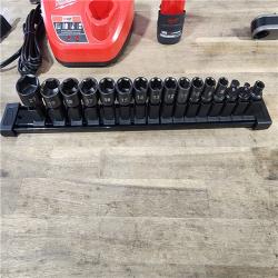 HOUSTON LOCATION - AS-IS (APPEARS LIKE NEW) M12 FUEL INSIDER 12V Lithium-Ion Brushless Cordless 1/4 in. - 3/8 in. Extended Reach Box Ratchet Kit W/ Battery, Charger