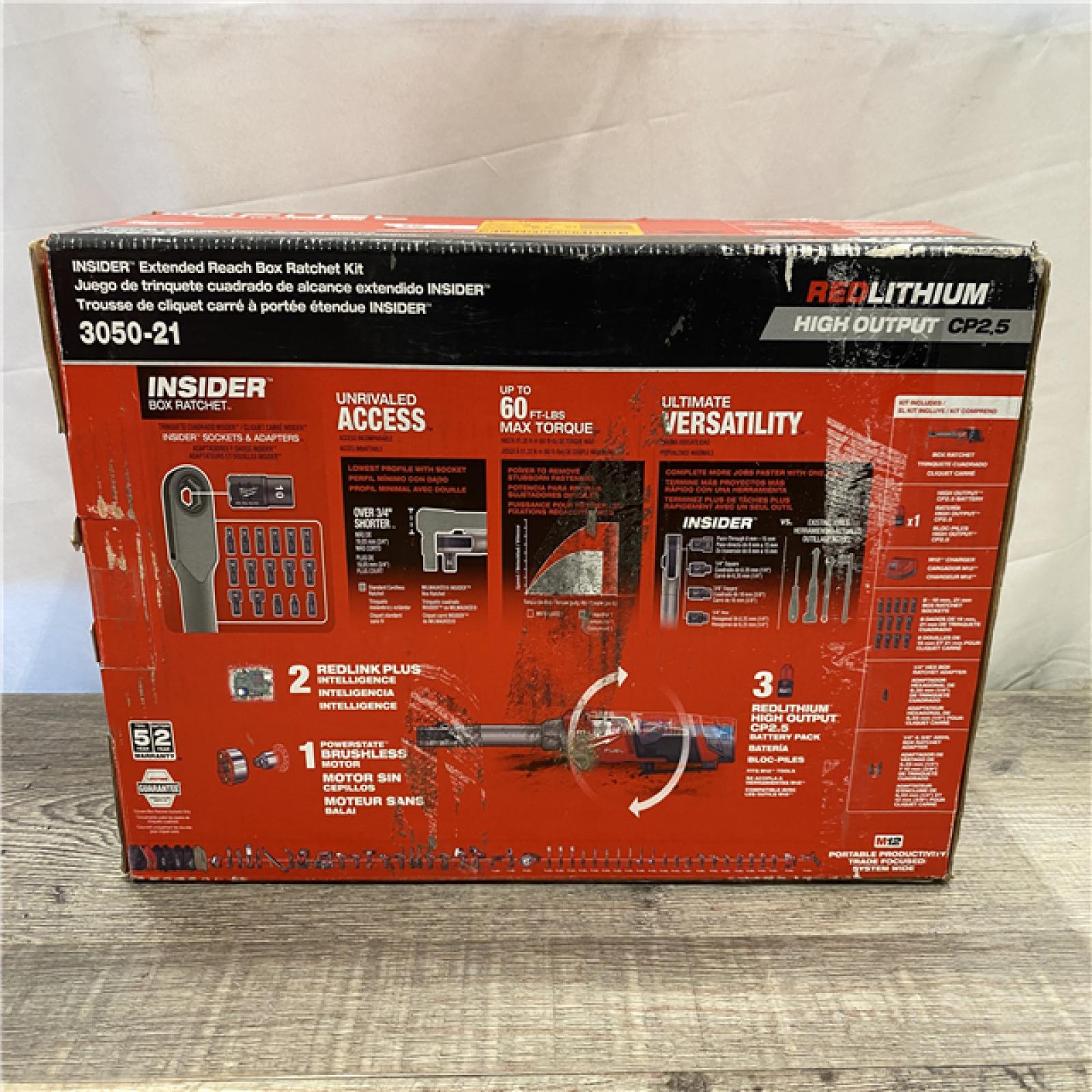 NEW - Milwaukee FUEL INSIDER 12V Lithium-Ion Brushless Cordless 1/4 in. - 3/8 in. Extended Reach Box Ratchet Kit