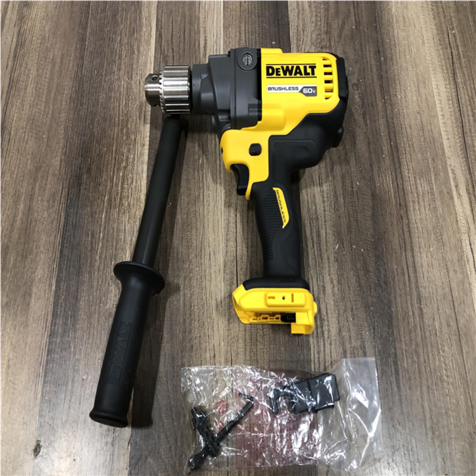 AS-IS DEWALT FLEXVOLT 60-Volt MAX Cordless Brushless 1/2 in. Mixer/Drill with E-Clutch (Tool-Only)