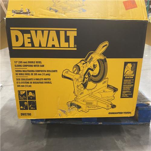 As-Is- DEWALT 15 Amp Corded 12 in. Double Bevel Sliding Compound Miter Saw