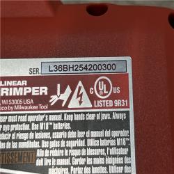 GOOD - Milwaukee 18V Lithium-Ion Cordless FORCE LOGIC 6 Ton Linear Utility Crimper with Kearney Jaw (Tool Only)
