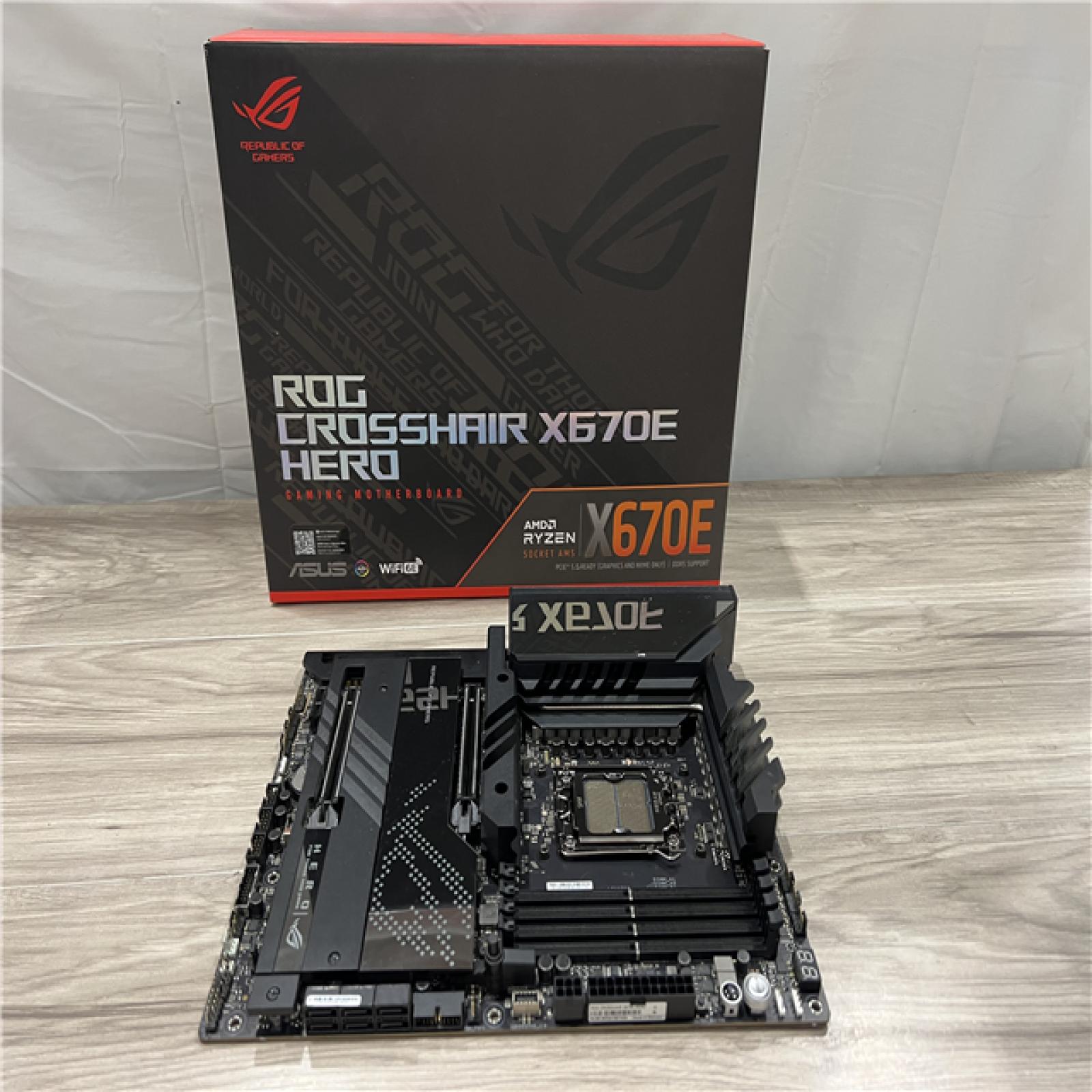 AS-IS ASUS ROG CROSSHAIR X670E HERO AMD AM5 X670 ATX M.2 Desktop Motherboard A