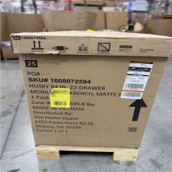 DALLAS LOCATION - HUSKY Tool Storage Heavy Duty 84 in. W x 24 in. D Matte Blue Mobile Workbench Cabinet