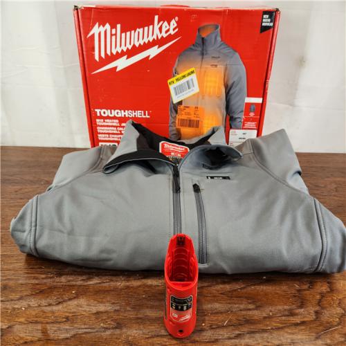AS-IS Milwaukee M12 Cordless TOUGHSHELL Gray Heated Jacket (Jacket and Charger Only) (Medium)