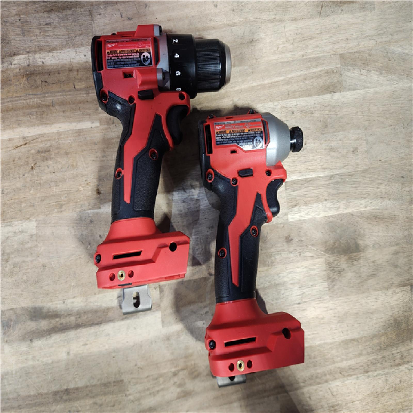 HOUSTON LOCATION - AS-IS Milwaukee M18 18V Lithium-Ion Brushless Cordless Compact Drill/Impact Combo Kit (2-Tool) W/ (2) 2.0 Ah Batteries, Charger & Bag