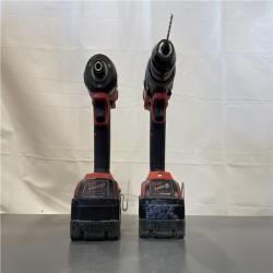 AS-IS - MILWAUKEE FUEL 18V Lithium-Ion Brushless Cordless Hammer Drill and Impact Driver Combo Kit (2-Tool) with 2 Batteries