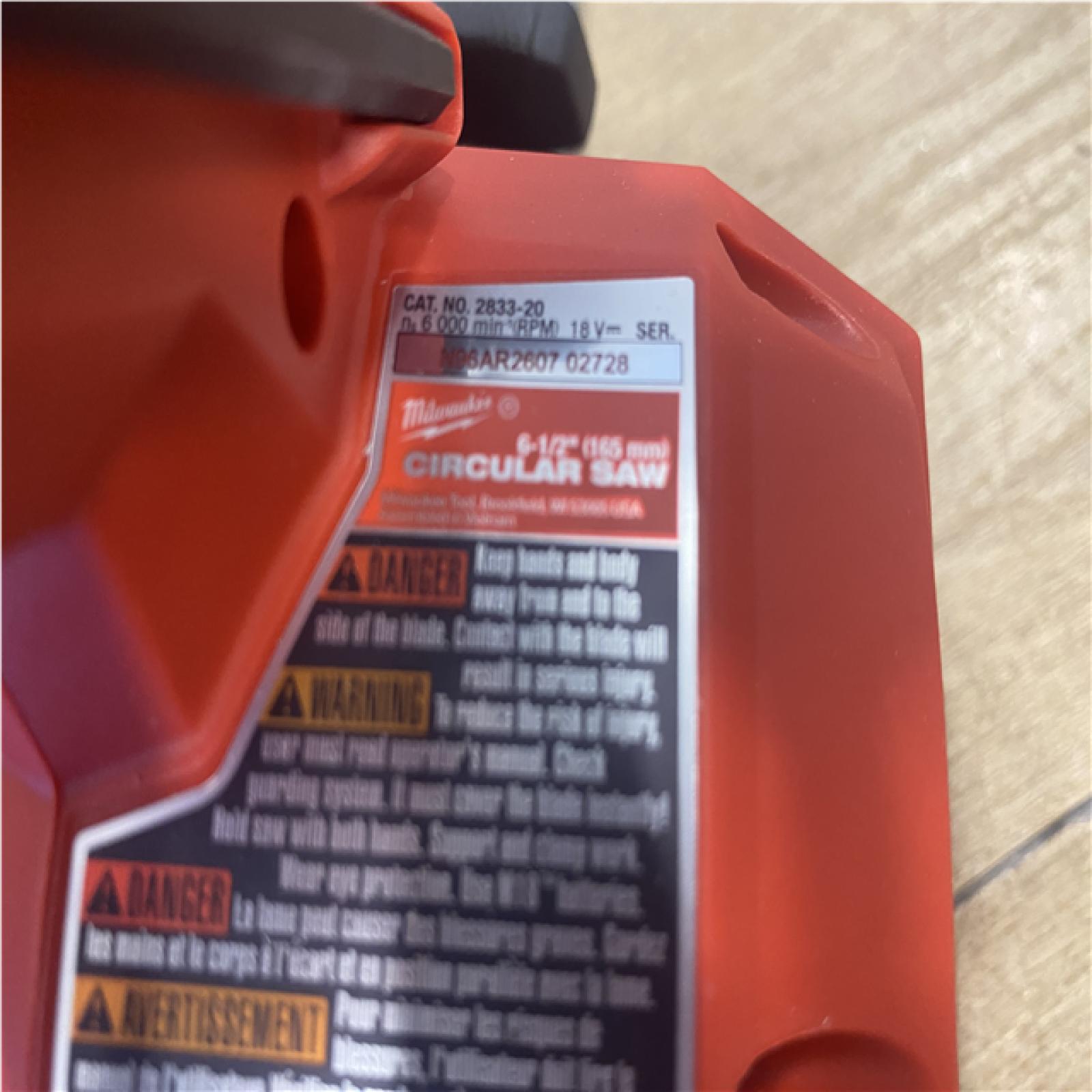 AS-IS Milwaukee FUEL 18V Lithium-Ion Brushless Cordless 6-1/2 in. Circular Saw (Tool-Only)