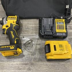 AS-IS DEWALT ATOMIC 20V MAX Lithium-Ion Cordless 1/4 in. Brushless Impact Driver Kit